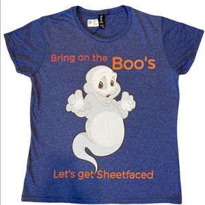 Ghostly Bring on the Boos Adult Booze Cruise Halloween Tee